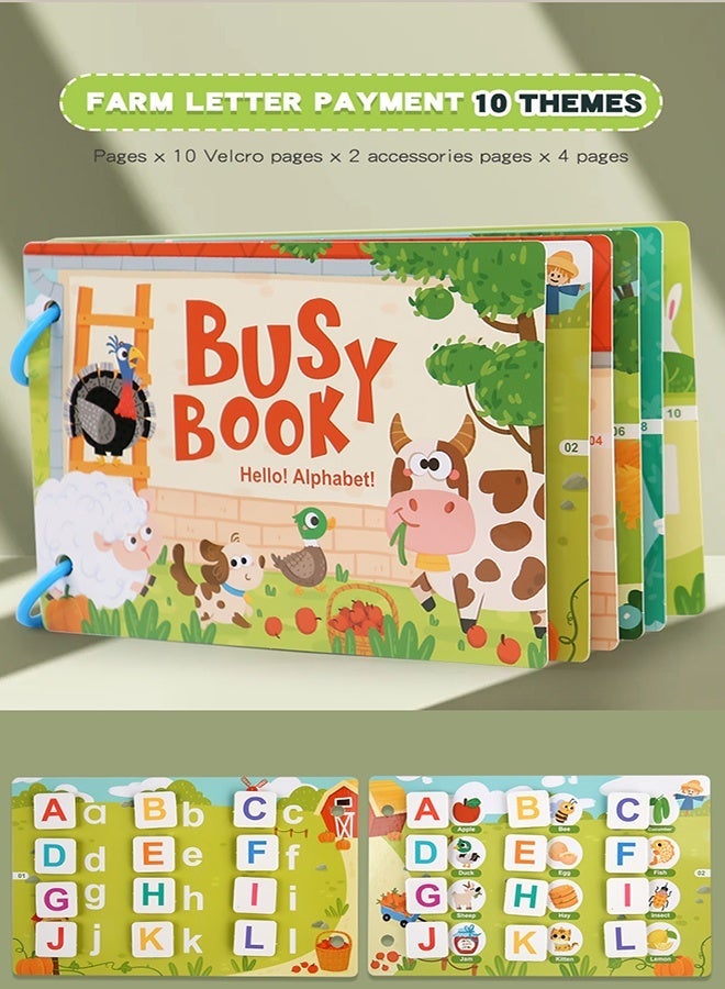 MTL Montessori Busy Book for Babies – Early Learning Quiet Book Educational Matching Toy for Kids ( Farm animal) - Image 3